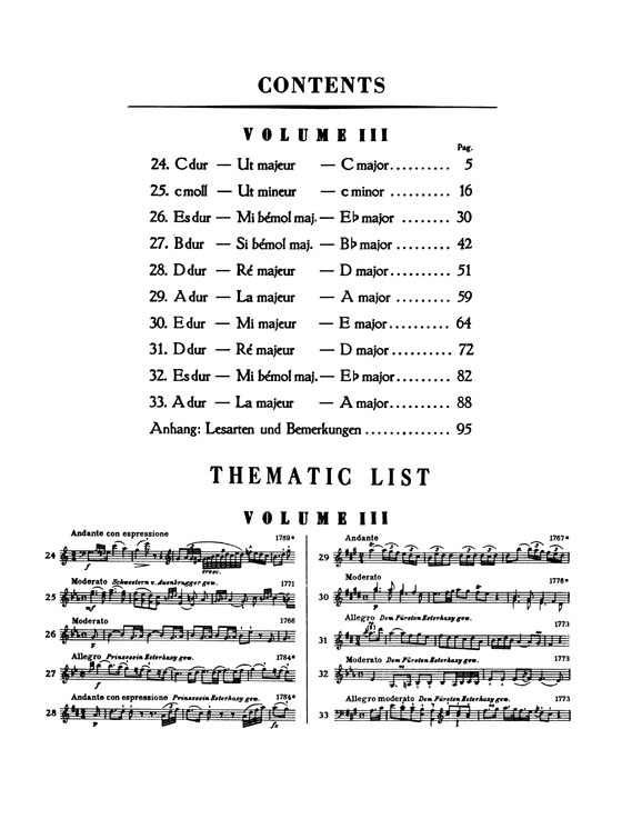 Haydn【Forty Three Piano Sonatas , Volume Ⅲ , Nos. 24-33】For Piano