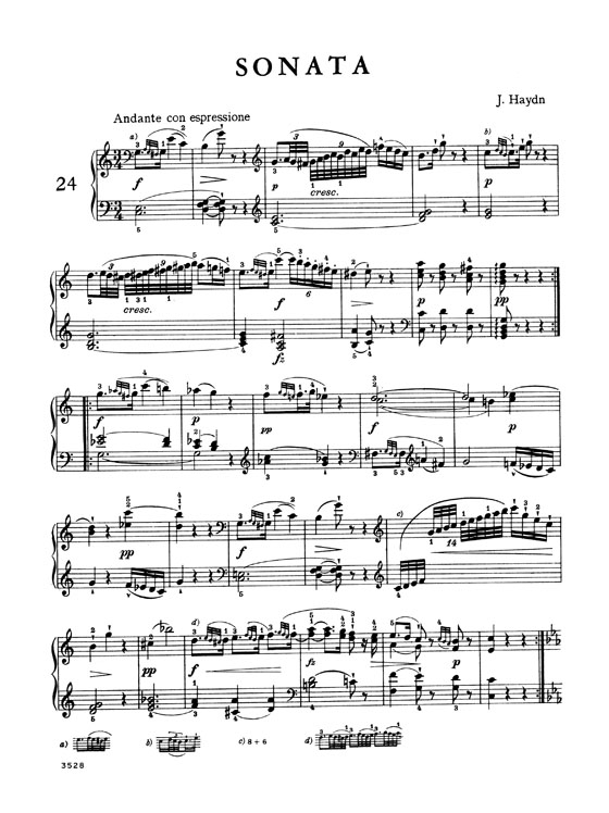 Haydn【Forty Three Piano Sonatas , Volume Ⅲ , Nos. 24-33】For Piano