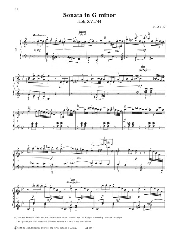 Haydn【Selected Keyboard Sonatas】Book Ⅳ