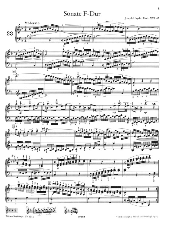 Haydn【Klaviersonaten Ⅳ】