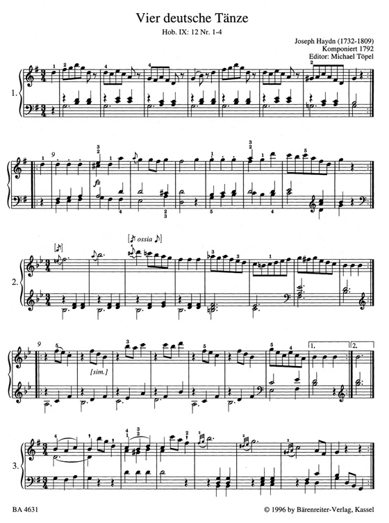 Haydn【Easy】Piano Pieces and Dances