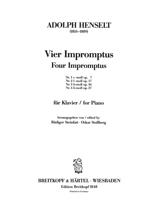 Henselt【Four Impromptus】for Piano