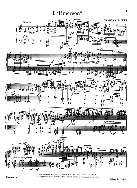 Charles Ives【Piano Sonata , No. 2】Concord, Mass, 1840-1860