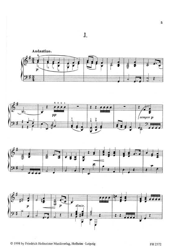 An Stephen Heller 12 Clavierstücke【Theodor Kirchner】Op. 51
