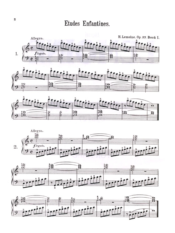 Lemoine【Etudes Enfantines , Opus 37】for Piano