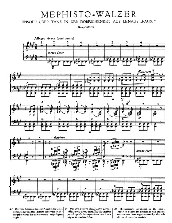 Liszt【Mephisto Waltz , Urtext Edition】For Piano