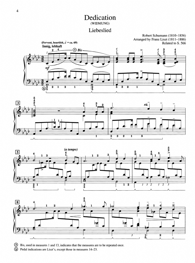 Schumann-Liszt【Dedication (Widmung)】for The Piano