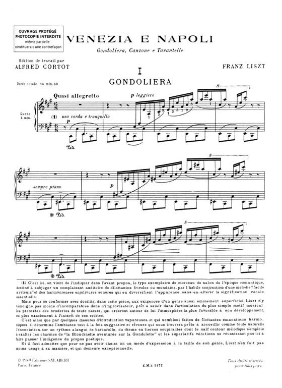 Liszt- Cortot【Venezia e Napoli】Pour Piano