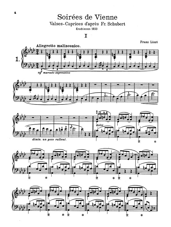 Liszt【Soirees de Vienne , Complete】For Piano