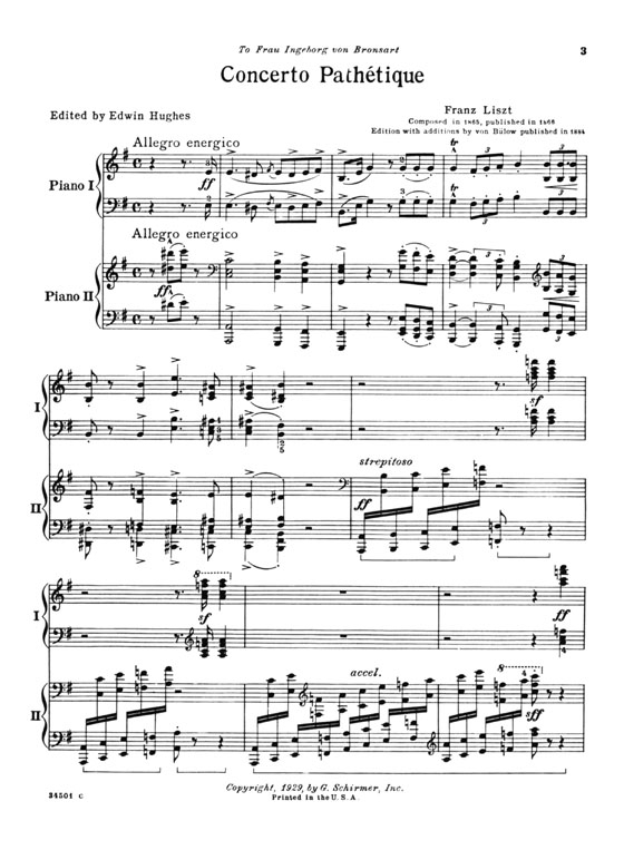 Liszt【Concerto Pathetique in E Minor】for Two Pianos , Four Hands