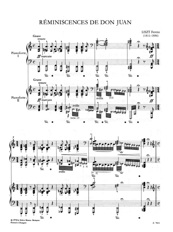 Liszt【Reminiscences de Don Juan】pour 2 pianos