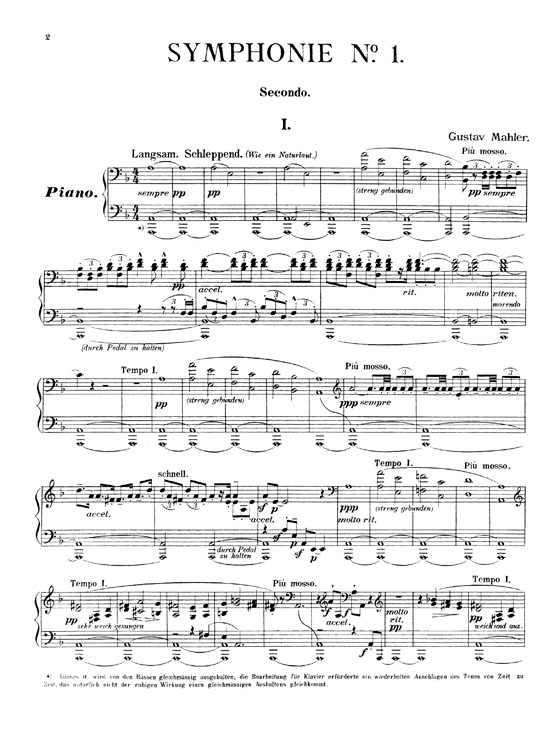 Mahler【Symphony No.1 in D Major】for Piano / Four Hands