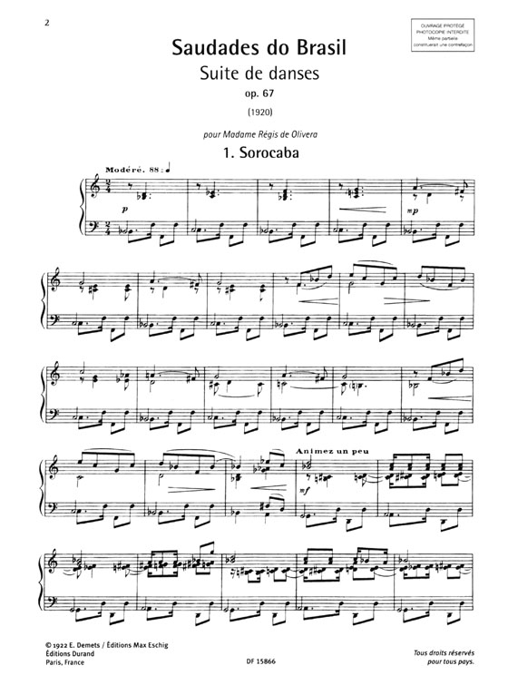 Milhaud【Piano Works Ⅱ】