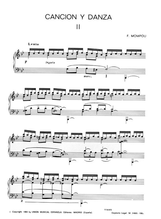Mompou【Cancion y Danza Ⅱ】for Piano