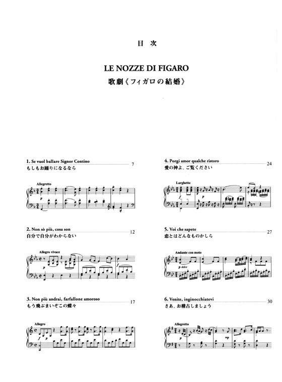 Mozart【Le Nozze Di Figaro】for Piano モーツァルト 歌劇 フィガロの結婚