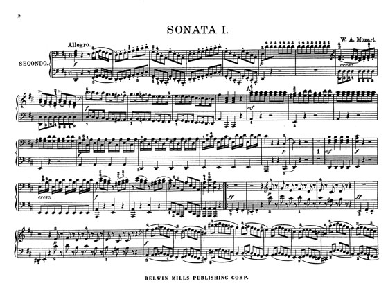 Mozart【Original Compositions】for One Piano , Four Hands