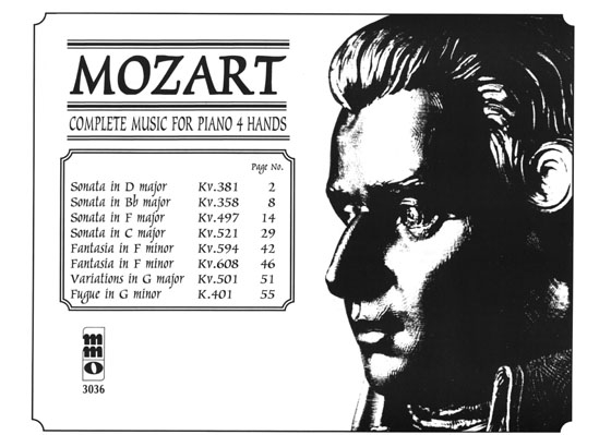 Mozart【CD+樂譜】Complete Music for Piano 4 Hands