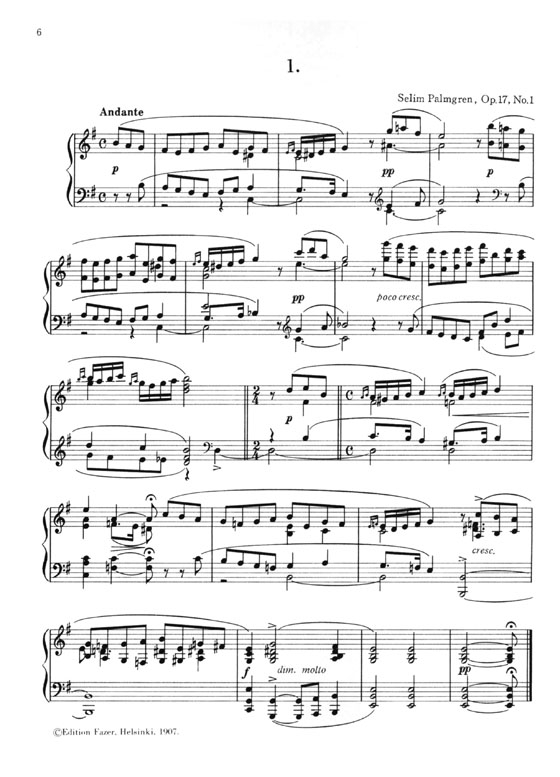 Palmgren【24 Preludes , Op. 17】for Piano パルムグレン 24の前奏曲