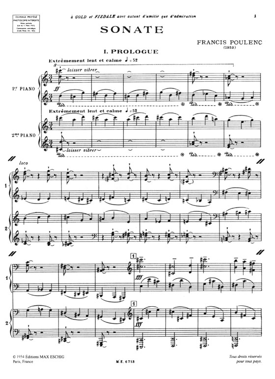 Poulenc【Sonate】Pour Deux Pianos