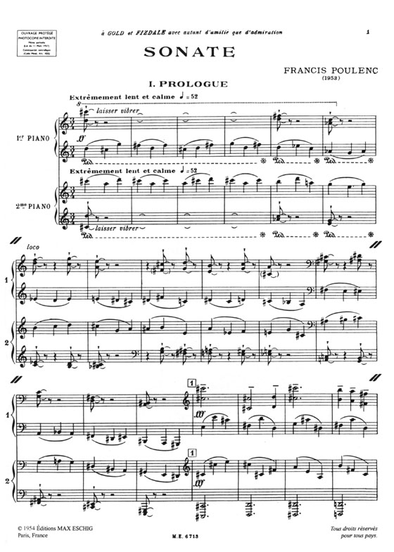 Poulenc【Sonate】Pour Deux Pianos