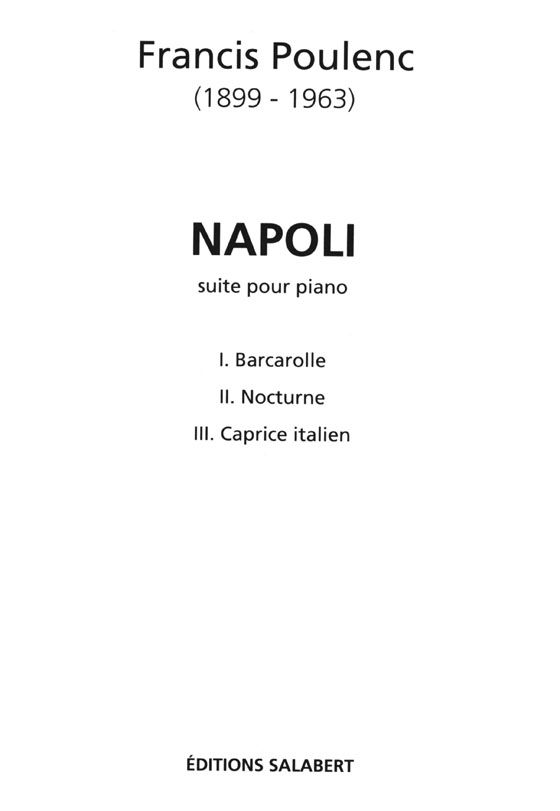 Poulenc【Napoli Suite】Pour Piano