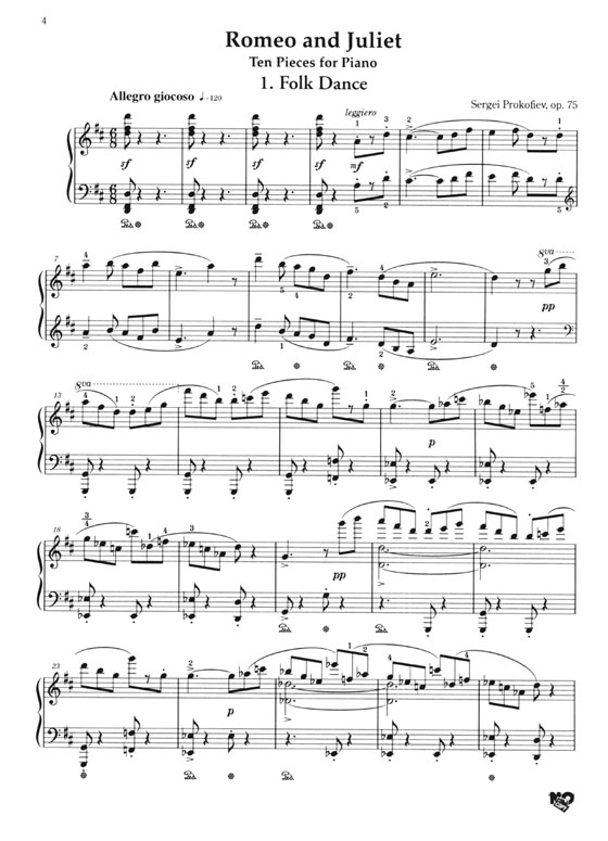 Prokofiev【Romeo and Juliet , 10 Pieces】for Piano ロメオとジュリエット ピアノのための10の小品