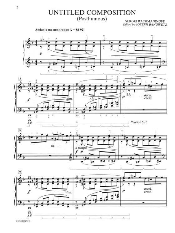 Rachmaninoff【CD+樂譜】Piano works