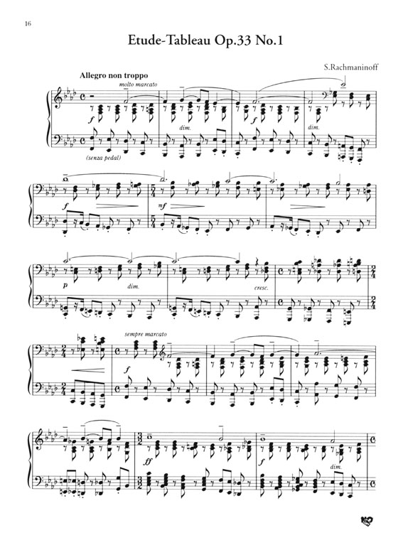 Rachmaninoff【Etudes-Tableaux Op. 33 & Op. 39】Piano ラフマニノフ 練習曲集｢音の絵｣[絵画的練習曲集]作品33／作品39