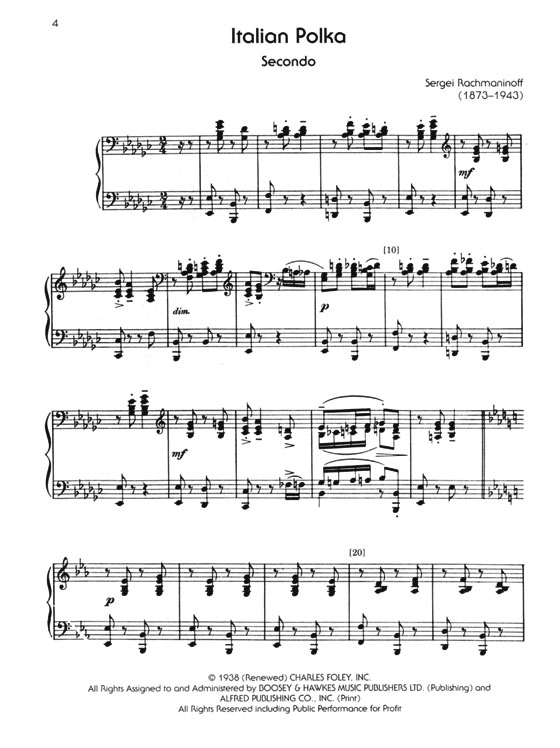 The Piano Works of Rachmaninoff ,Volume Ⅷ【Duets & Trios】One Pianos, Four Hands & One Piano, Six Hands