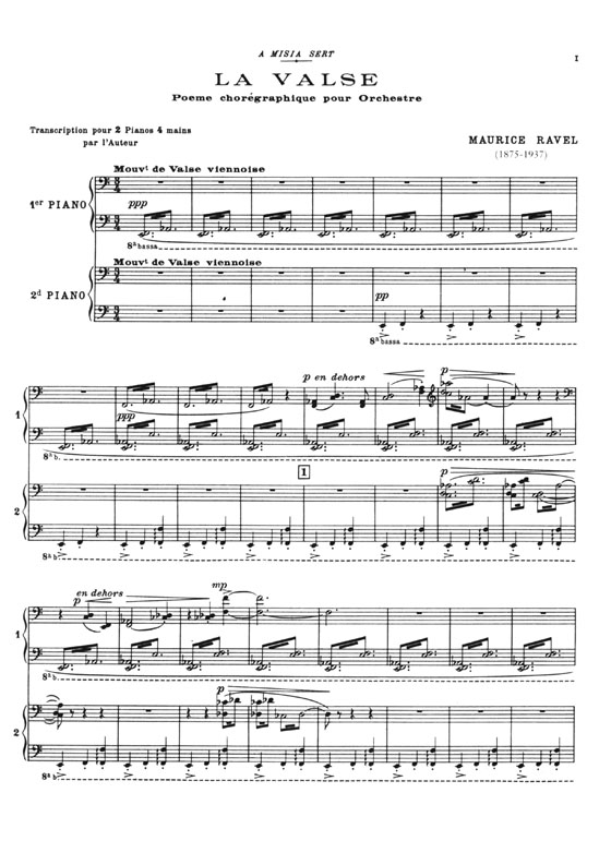 Ravel【La Valse for Two Pianos】The Composer's Original Version