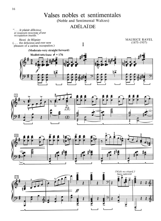 Ravel【Valses Nobles Et Sentimentales】for The Piano