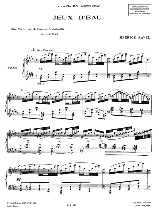 Ravel【Jeux D'Eau】Pour Piano