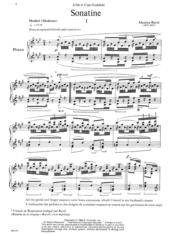 Ravel【Sonatine】for Piano