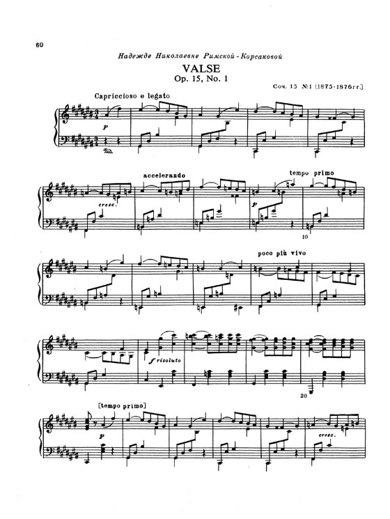 Rimsky-Korsakov【Piano Solos , Volume Ⅱ】for Piano