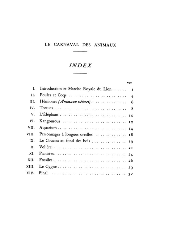 Saint-Saens【Le Carnaval Des Animaux】Piano a Deux Mains