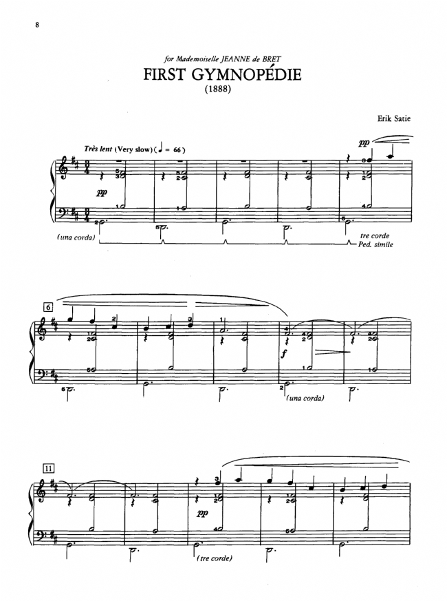 Satie【3 Gymnopedies & 3 Gnossiennes】for The Piano