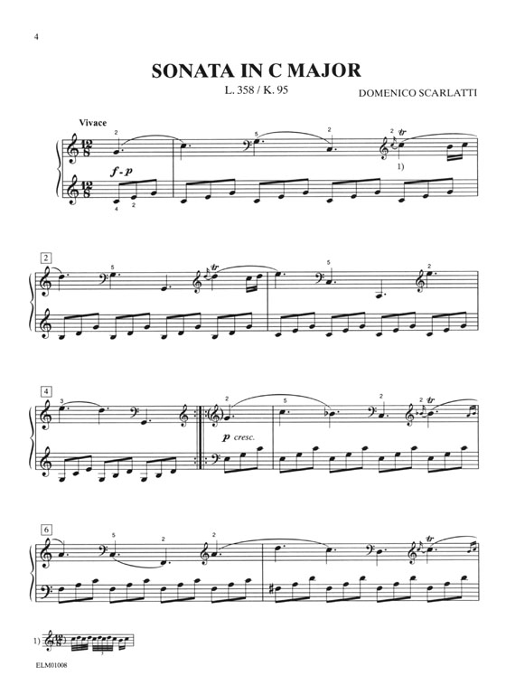 Domenico Scarlatti【Selected Sonatas , Volume Ⅰ】Piano Solos