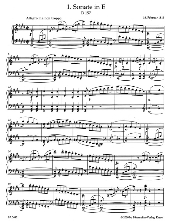 Schubert【Klaviersonatn Ⅰ】Die frühen Sonaten