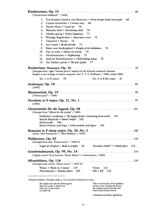 R. Schumann【Masterpieces】for Solo Piano , 73 Works