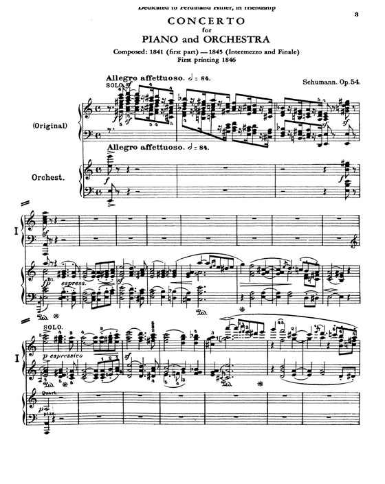 Schumann【Piano Concerto In A Minor , Opus 54】 for Two Pianos / Four Hands