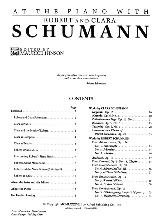 At The Piano With【Robert and Clara Schumann】 At The Piano With【Robert and Clara Schumann】