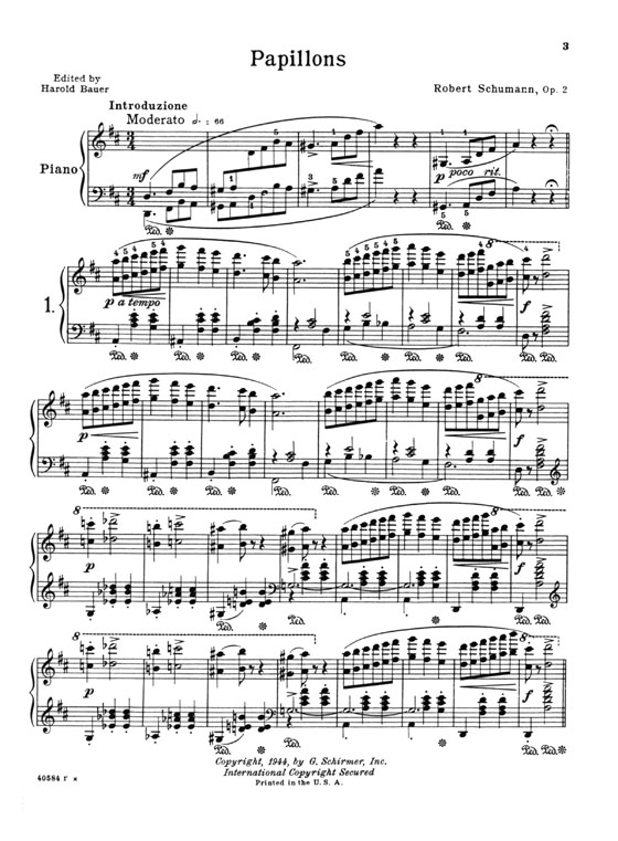 Schumann【Papillons , Op. 2】for The Piano