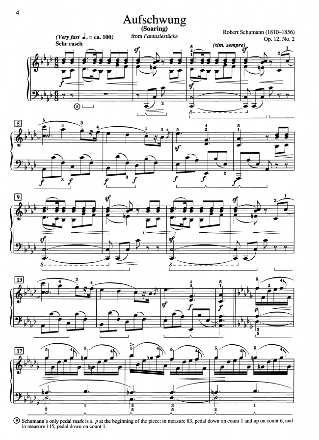 Schumann【Aufschwung (Soaring) Opus 12 , No. 2】for The Piano
