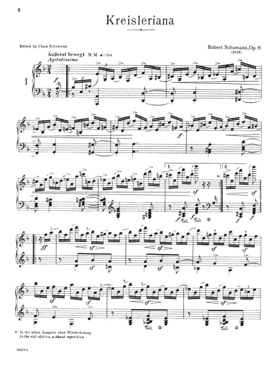 Schumann【Kreisleriana ,  Op. 16 】for The Piano