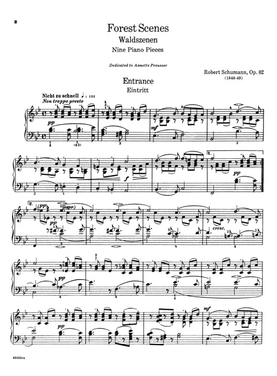 Schumann【Forest Scenes(Waldszenen) , Op. 82】for The Piano