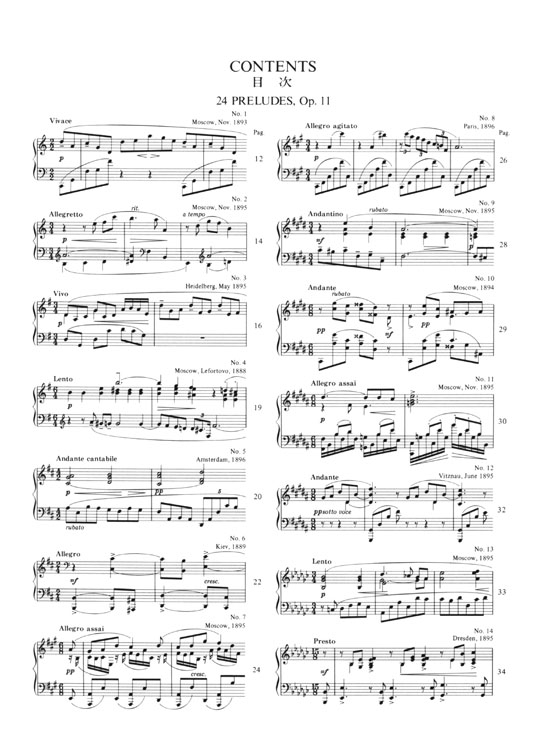 Scriabin【Piano Works , Vol. 4】Preludes Op.11, 13, 15, 16, 22, 27, 33, 37, 48, 67, 74スクリアビン ピアノ曲集 第四巻‧前奏曲集