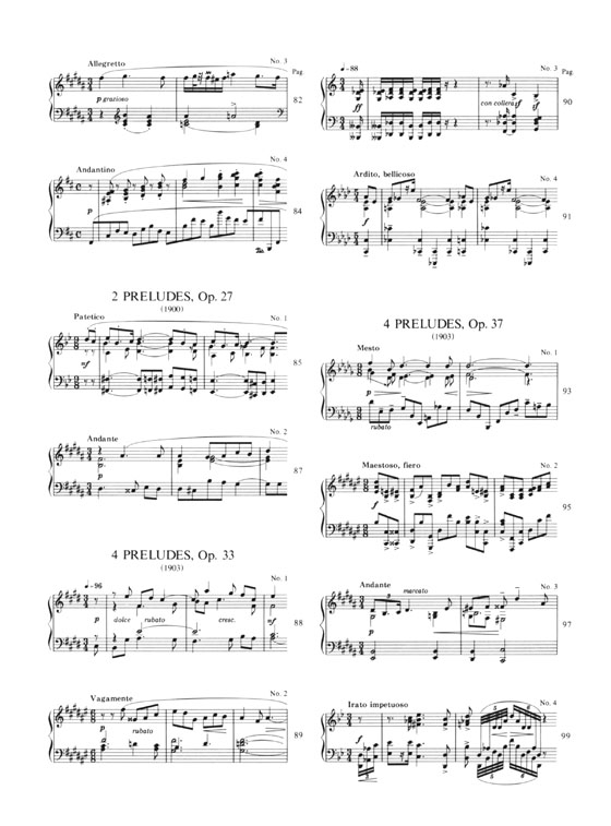 Scriabin【Piano Works , Vol. 4】Preludes Op.11, 13, 15, 16, 22, 27, 33, 37, 48, 67, 74スクリアビン ピアノ曲集 第四巻‧前奏曲集