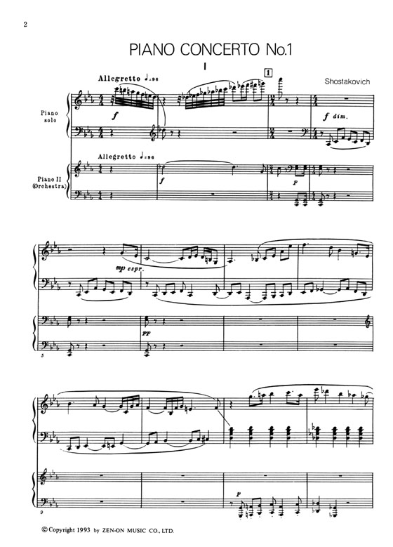 Shostakovich【Piano Concerto No. 1 in C minor, Op. 35】 ショスタコービッチ ピアノ協奏曲1