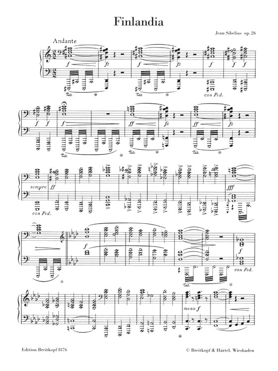 Sibelius【Finlandia , Op. 26】for Piano