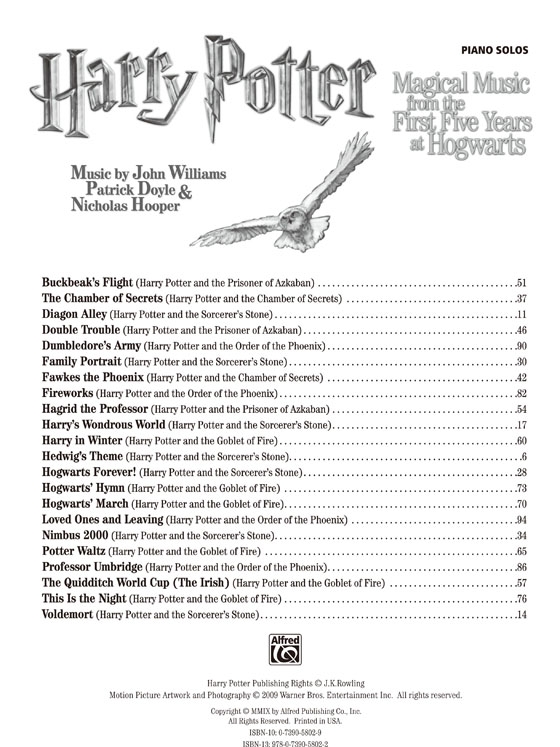 Harry Potter【Magical Music From the First Five Years at Hogwarts】for Piano Solos